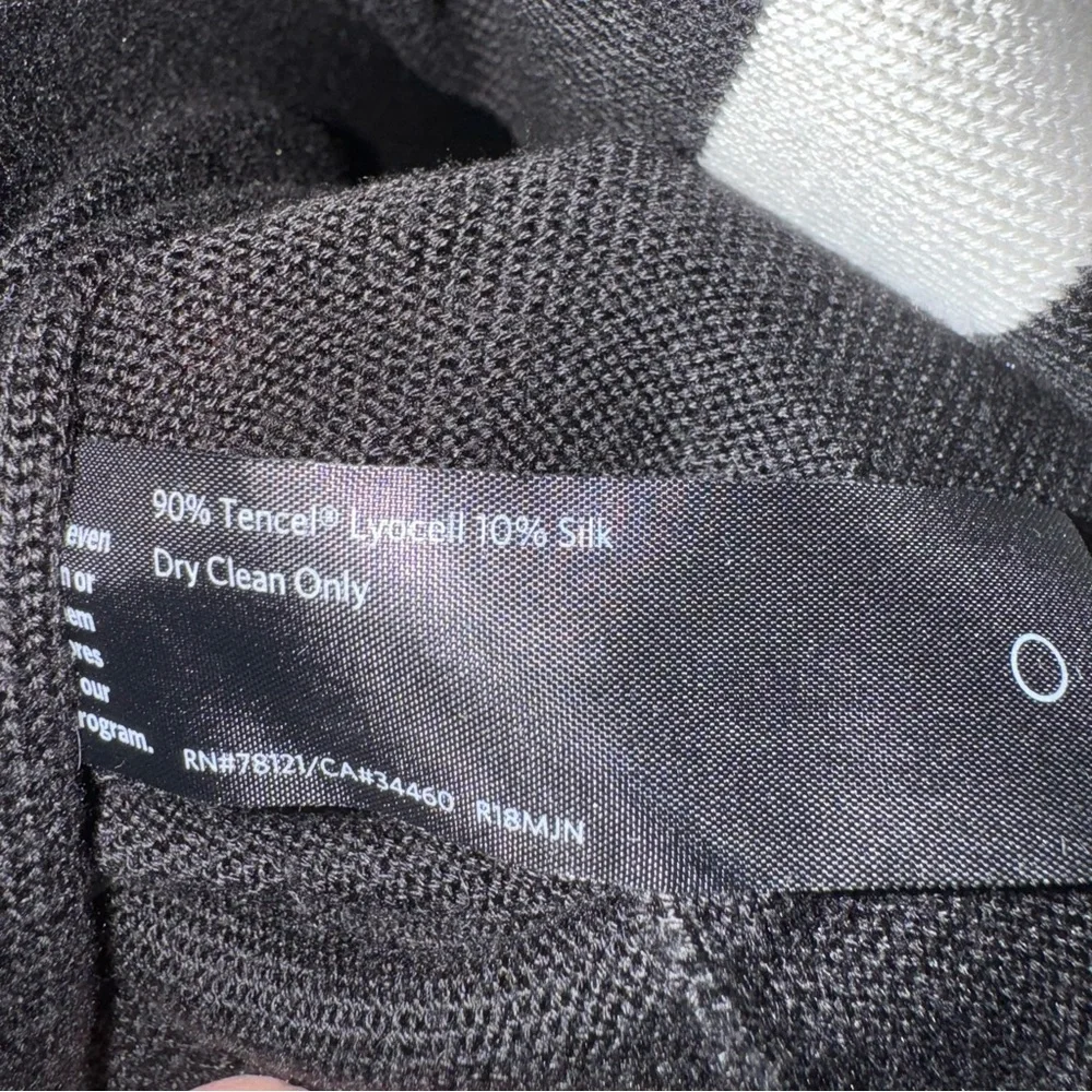 Eileen Fisher Black & Cream Drape Cardigan - Picture 2 of 9